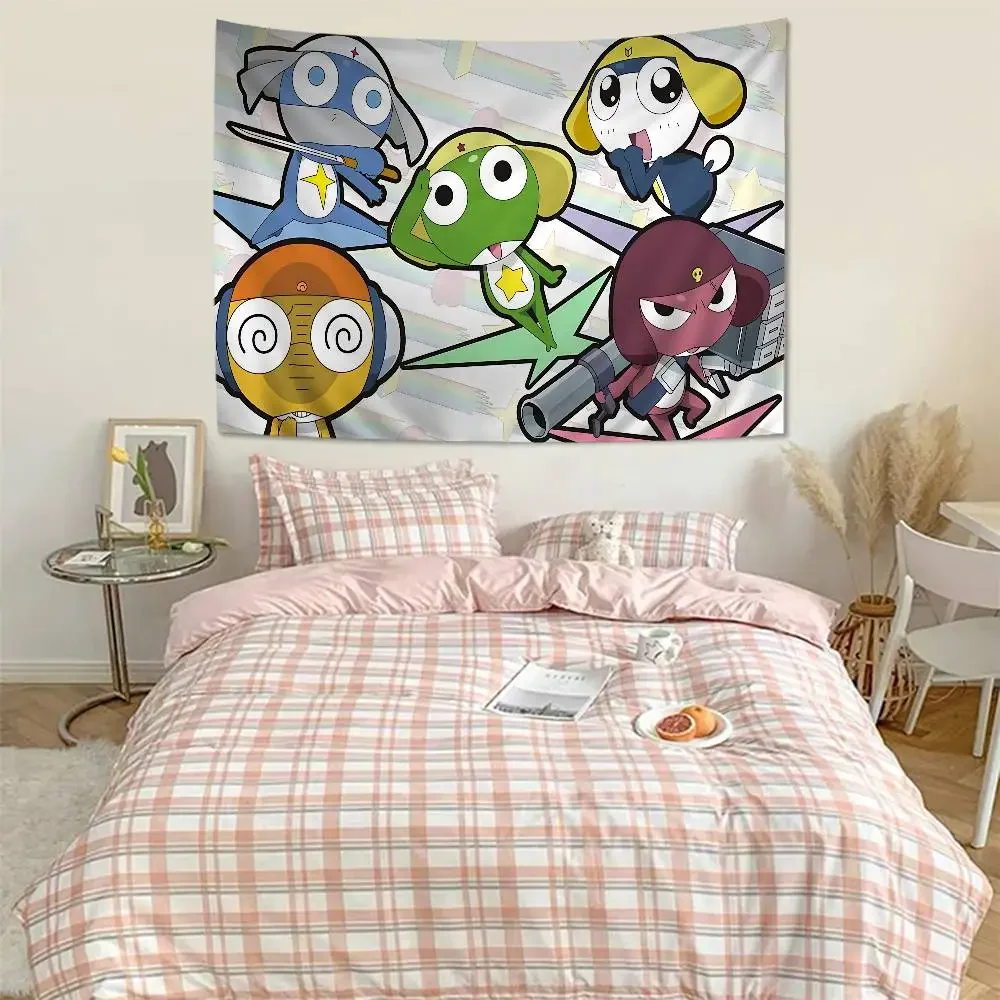 Comedy Anime K-Keroro Tapestry Art Printing Japanese Wall Tapestry Anime Wall Hanging Home Decor