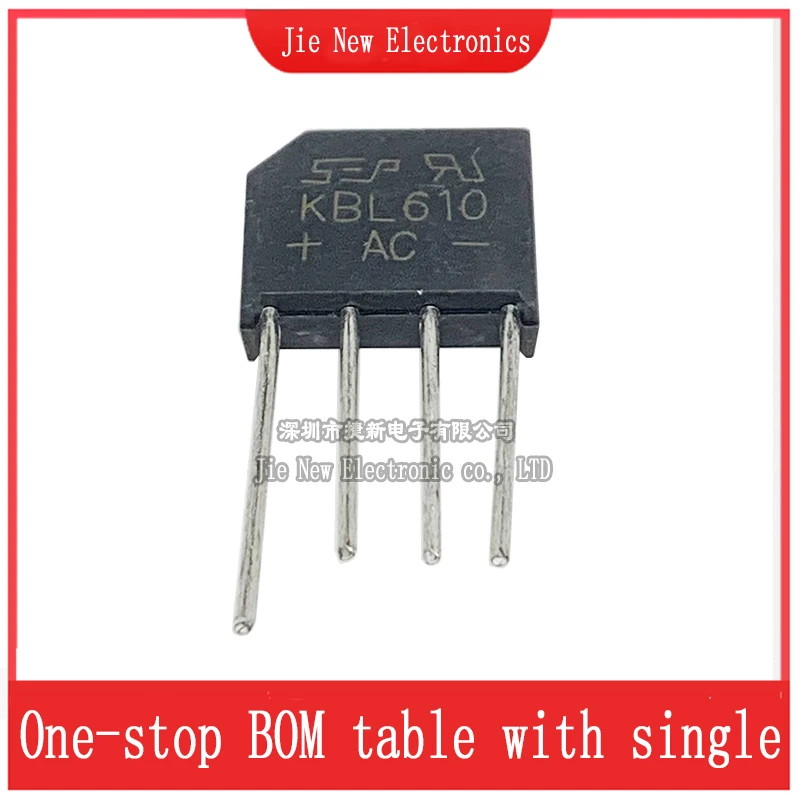 5PCS KBL406 KBL408 KBL410 KBL606 KBL608 KBL610 Single Phase Diode Bridge Rectifier KBL-406 KBL-410 KBL-606 KBL-608 KBL-610 DIP-4