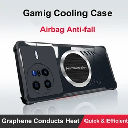 Carcasa de refrigeración de grafeno para Vivo X Note, carcasa de aleación de aluminio de 5G, disipación de calor, cubierta para Vivo X80 Pro, X80 5G