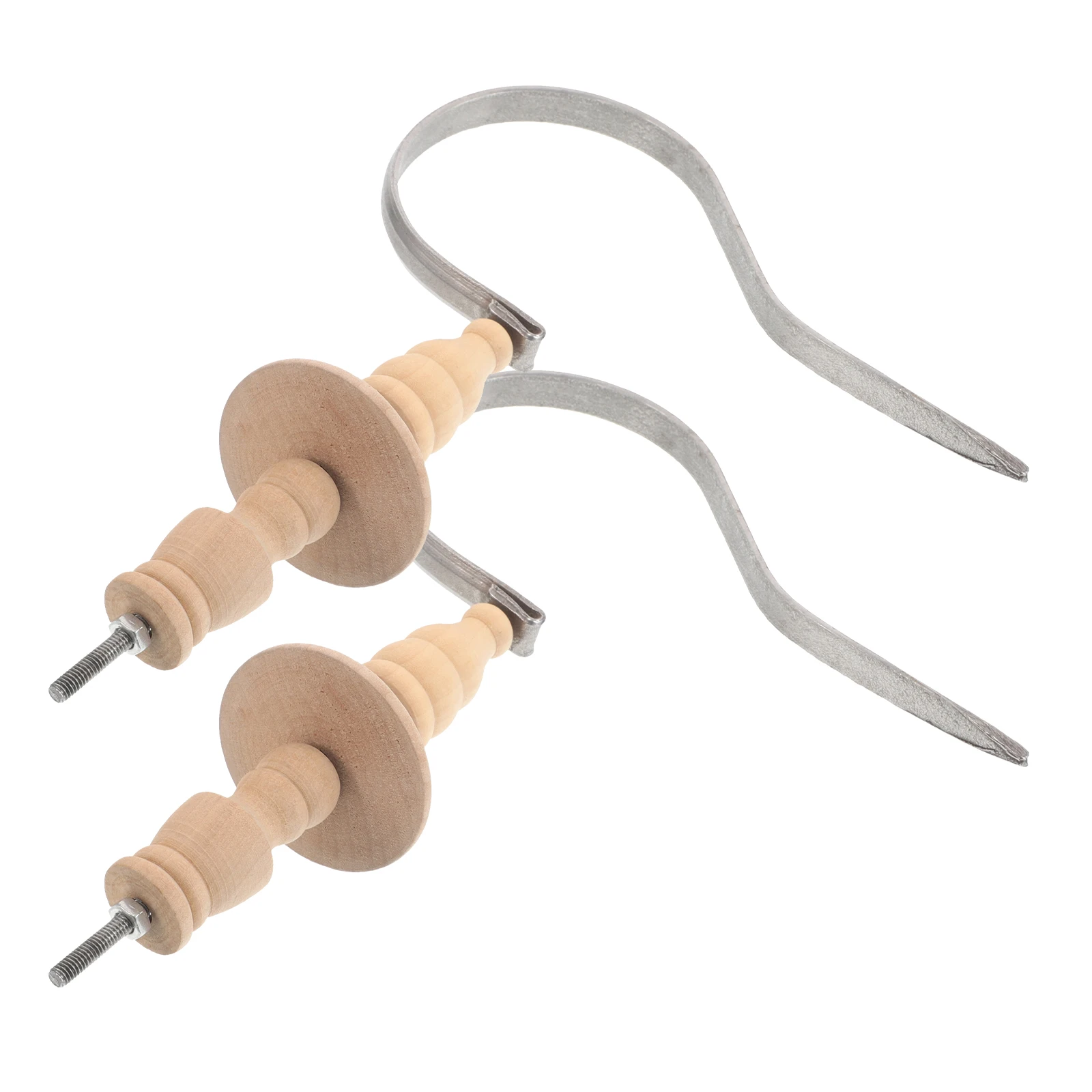 

2 Sets Bird Cage Hook Wooden Parrot Pet Accessories Small Animal Supplies Durable Spacesaving Metal Feeder Hanger Budgie Cage