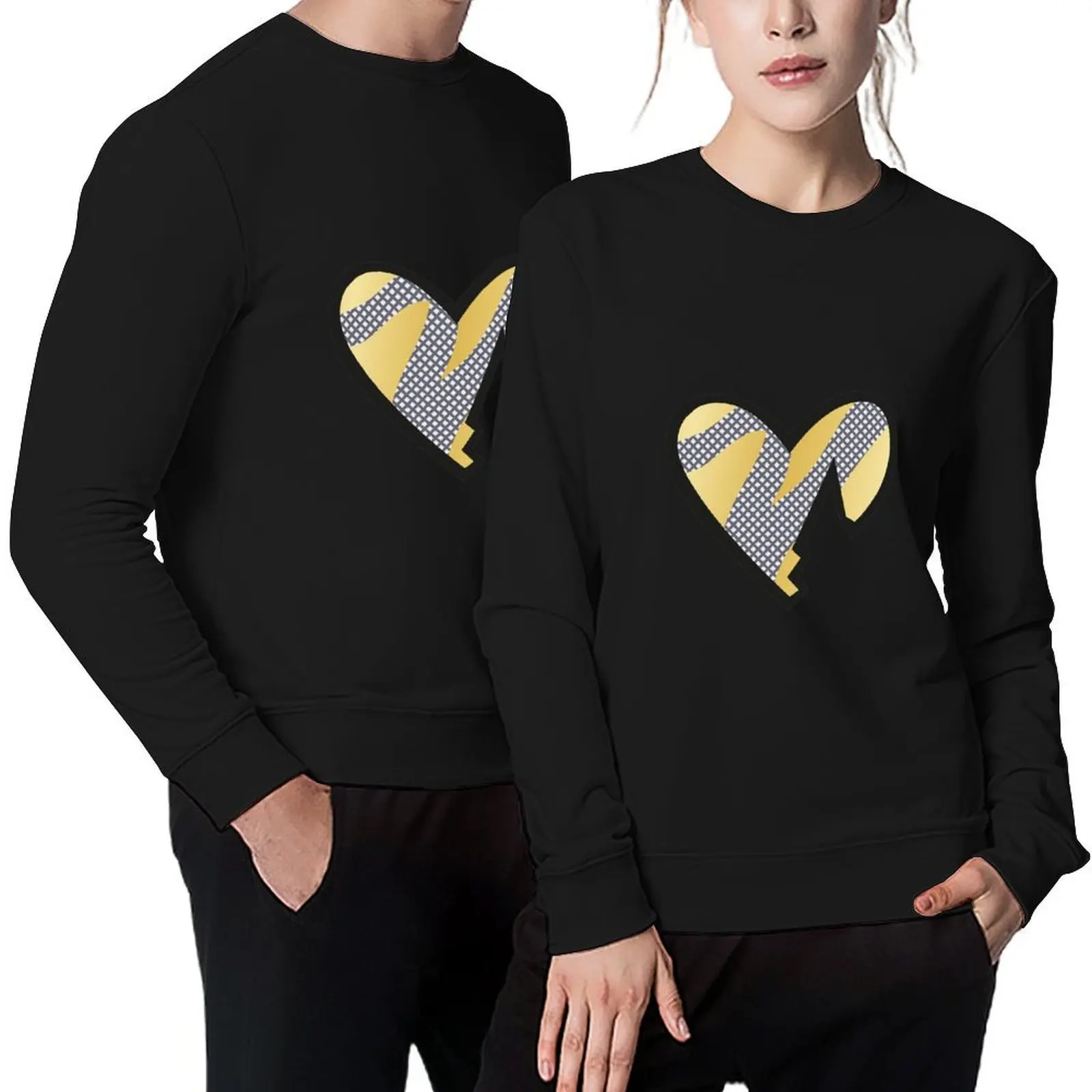 

HBK Golden Heart Pullover japanese style male clothes korean clothes tracksuit men new hoodies and sweatshirts
