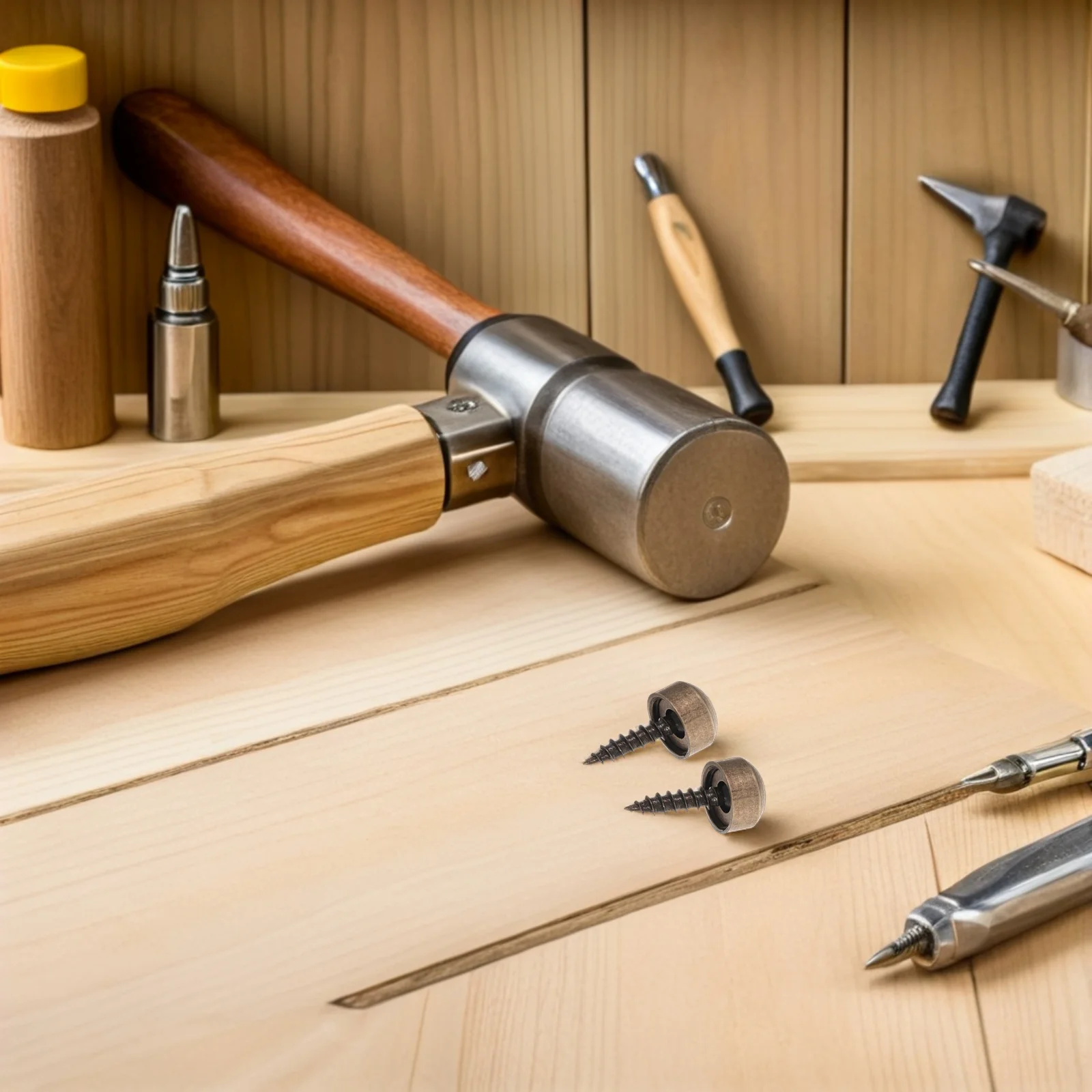 

24pcs Decorative Cap Screws Copper Self-Tapping Fasteners For Mirror Wall Mounting Furniture Renovation Wood Projects