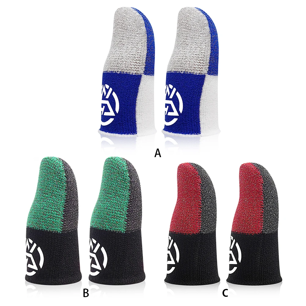 ถุงมือนักเล่นเกมแบบประกบกันระบายอากาศได้ดีมีปลอกเล็บไฟกลางคืนหน้าจอสัมผัสที่ไวต่อเหงื่อสำหรับเล่นเกมโทรศัพท์