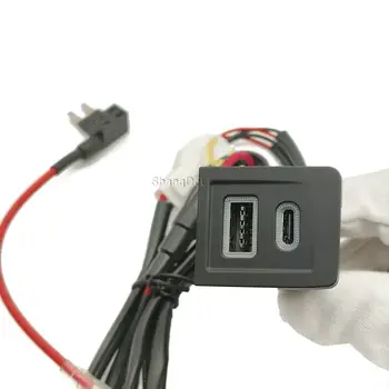 Adaptér do auta pro nabíjení telefonu s USB nabíječkou PD QC3.0 vhodný pro Volkswagen Multivan T5 2008-2015 10 nejlepší prodej USB zásuvka pro VW T5 Multivan - №9