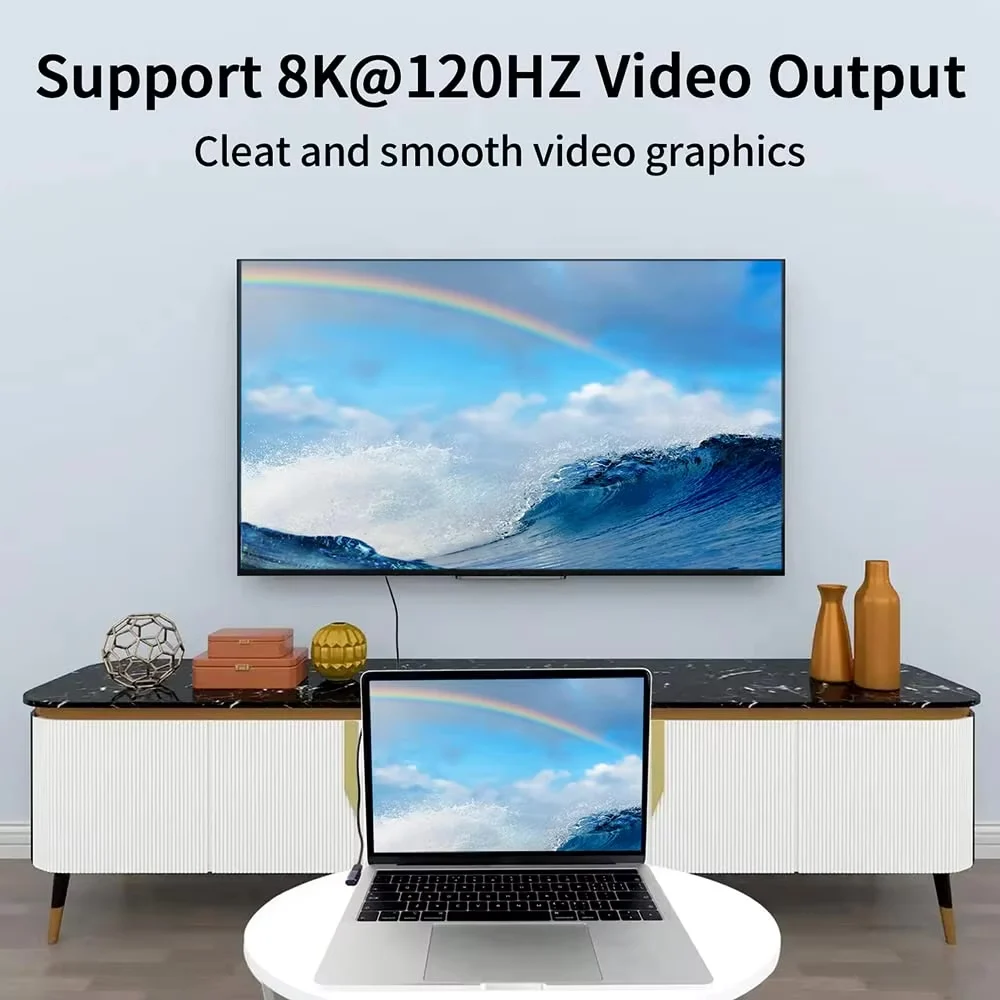 USB4 Thunderbolt 3 Coupler Adapter – Type-C Female to Female, 40Gbps Super Fast Data Transfer & PD Charging for 8K/4K Video
