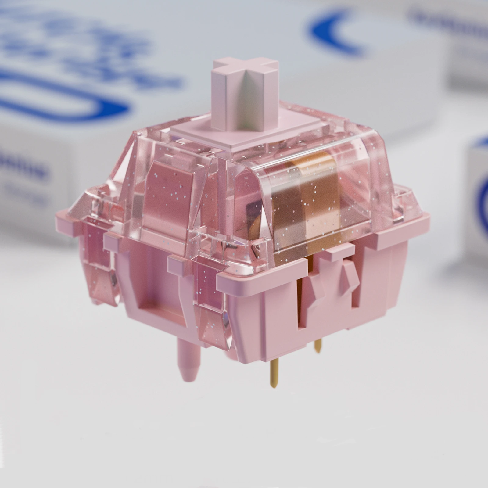 Mechanical Keyboard Switches Tactile / Linear Switch RGB LED 5 Pin Pink Blue Glitter Cherry MX Gaming Keyswitch