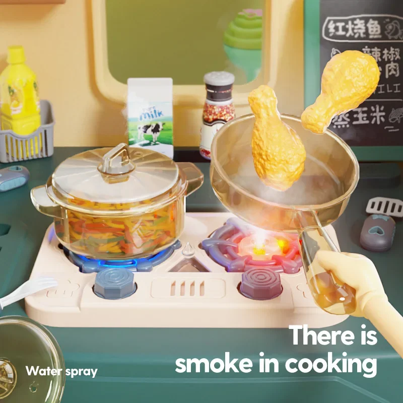 110Cm Dubbelzijdig Sproeiwater Keukenservies Supermarkt Winkeltafel Set Familiespeelgoed Verjaardagscadeau