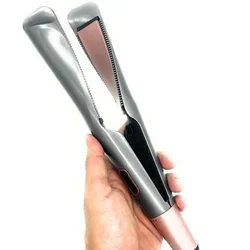 2 in 1 Hair Straightener And Curling Iron 1 Inch Dual Voltage Twist Straightening Curling Iron Fast Heating Wavy Curling Iron