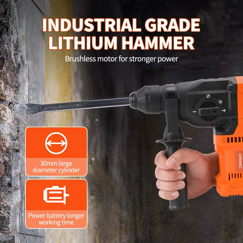 جهاز حفر كهربائي PA4574H 18 فولت، مثقاب مطرقة كهربائي 30 مم Sds #2