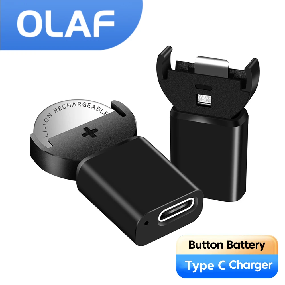 Butoon Battery Charger Type C Port LIR2032 LIR2032H LIR1632 LIR2025 LIR2016 Li-ion Coin Cell Rechargeable Battery Charger 3.6V