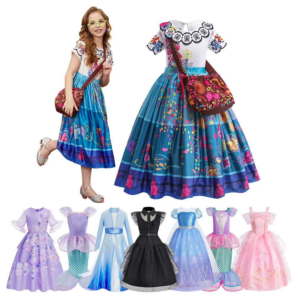 

Kids Princess Vestidos Little Girls Birthday Clothing Children Christmas Party Dress Up Halloween Carnival Kids Cosplay Dresses