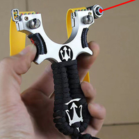 High Precision Alloy Shooting Slingshot with Rubber Bands Metal Catapults Outdoor Sports Hunting and Shooting Slingshots