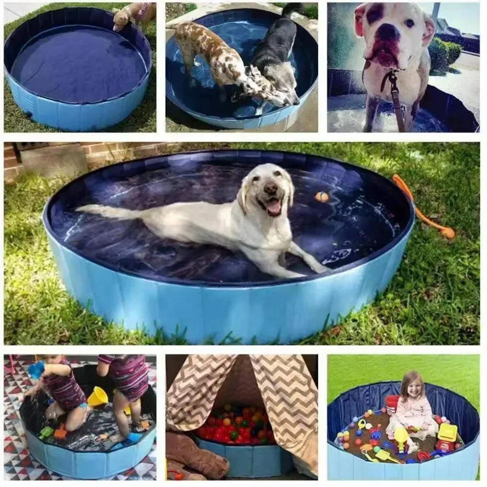 Pvc Pet Bath Tub Large Small Dog Mobile Folding Pool Pool Cat Sandbox Cleaning Supplies Foldable Bath Tub