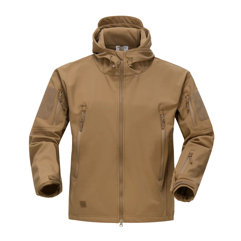 Manteau de charge imperméable à capuche des forces spéciales, manteau à coque souple, entraînement de la chaleur et de l'épaississement, randonnée en plein air, hiver