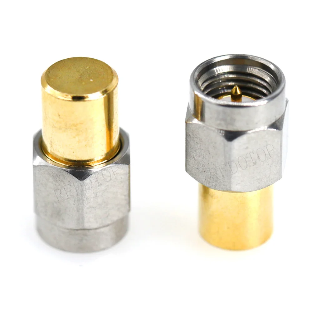 1Pcs SMA Male Plug 1W DC-12GHz 50ohm RF Coaxial Termination Dummy Load Connector Socket Brass Straight Coaxial RF Adapters