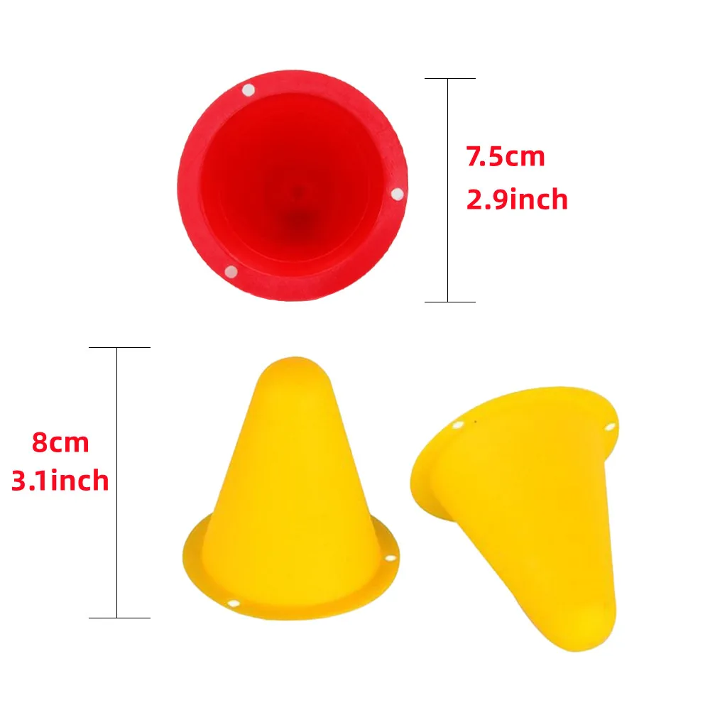 10Pcs Weiche Ausbildung Straße Kegel Skate Marker Skating Hindernis Sport Kegel Für Rollschuh Fußball Fußball Rugby Kinder Erwachsene – Detail 5