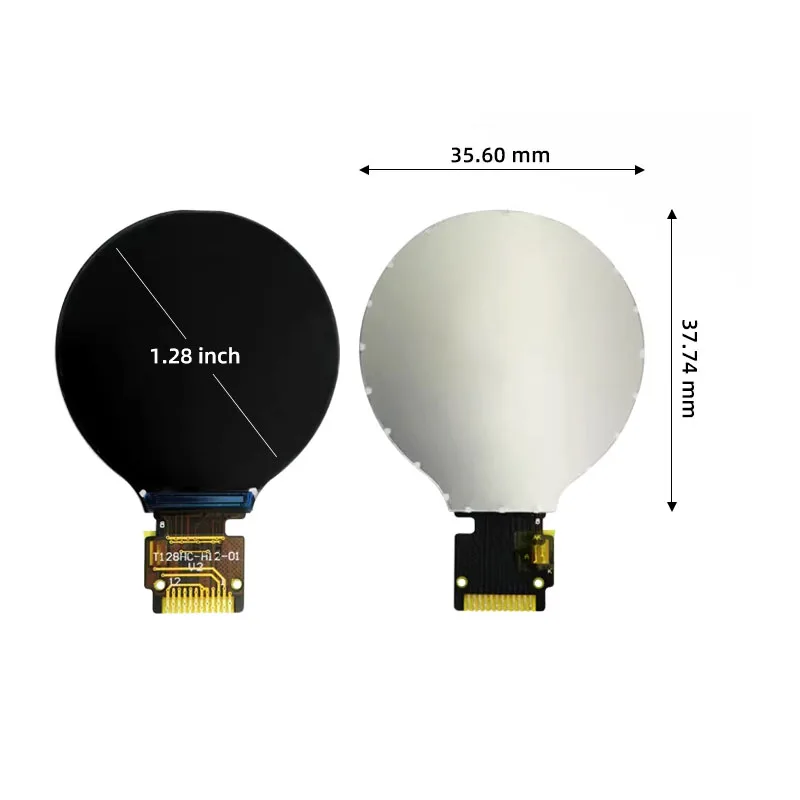 1.28インチ 240x240 RGB 丸型 SPI カラーTFT液晶ディスプレイ GC9A01ドライバー搭載