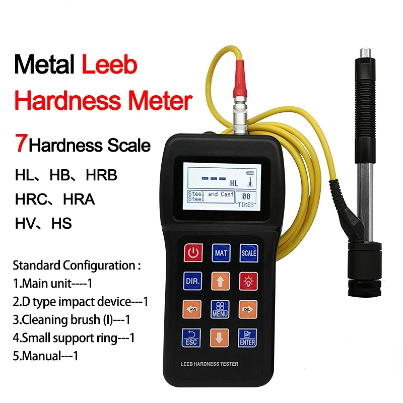 Professional Portable Digital leeb hardness tester for metal stainless steel copper Aluminum Hardness tester HL HB HRB HRC HRA