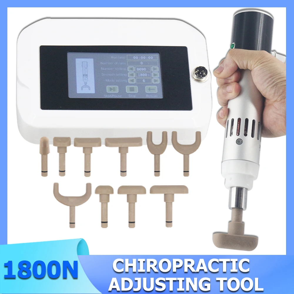 Chiropractic Adjusting Tool 1800N Electric Correction Spinal Gun Chiropractic Spinal Adjustment  Corrector Therapy Body Masssage