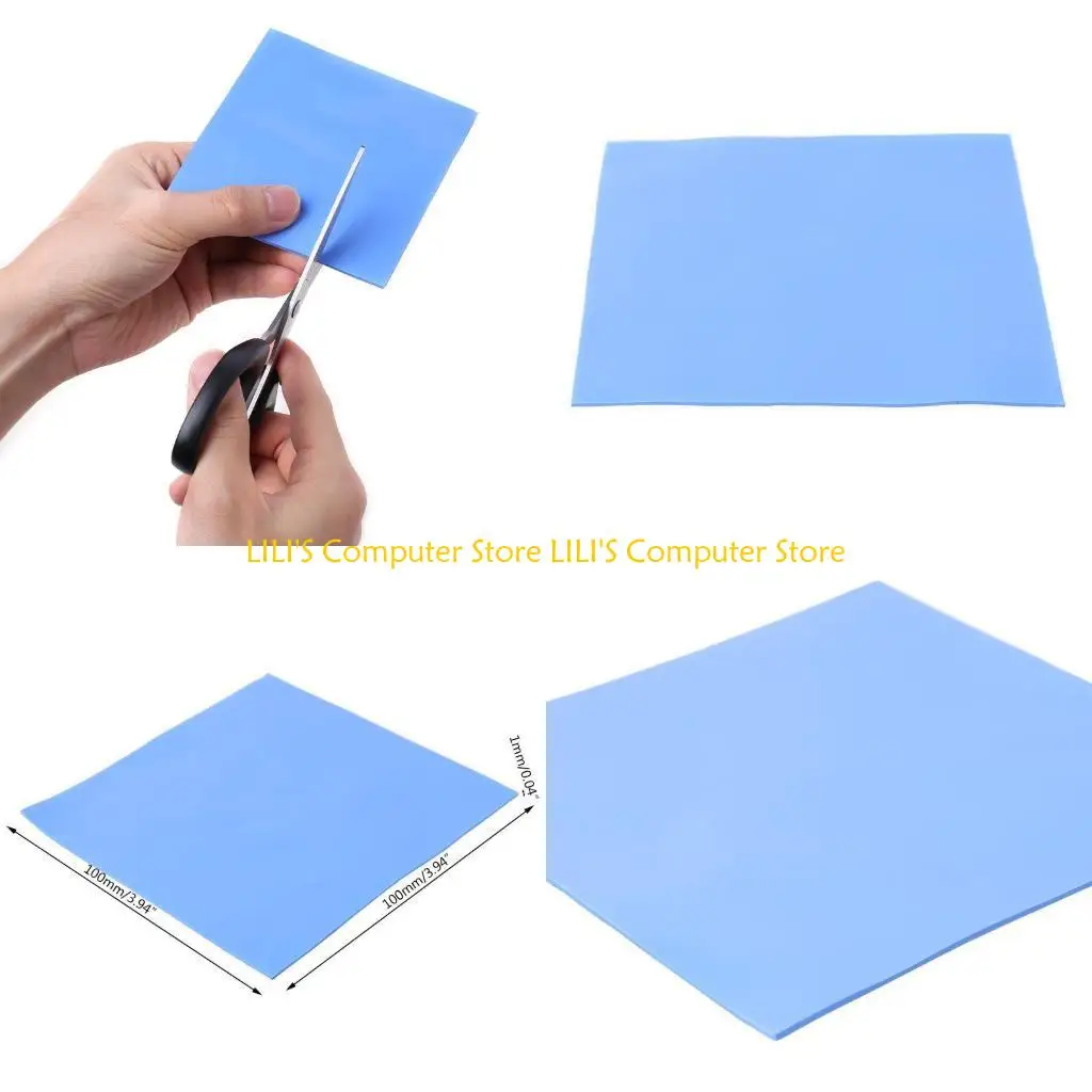 

A52B 100x100x1mm Soft Silicone Thermal Conductive Pads Heatsink for SSD/CPU/GPU/LED