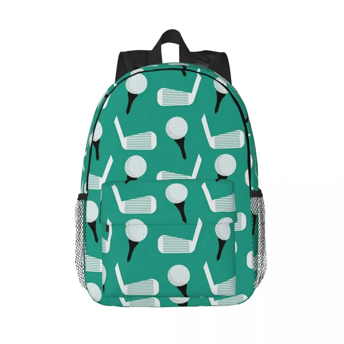 Golf Pattern (Green) Backpacks Boys Girls Bookbag Fashion Students School Bags Travel Rucksack Shoulder Bag Large Capacity