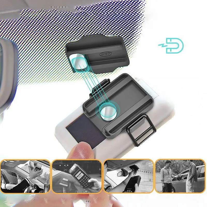 1PCCar Toll Pass Holder Adhesive Sticky ETC Bracket Adhesive Removable Easy Installation Compact Toll Pass Holder For Windshield