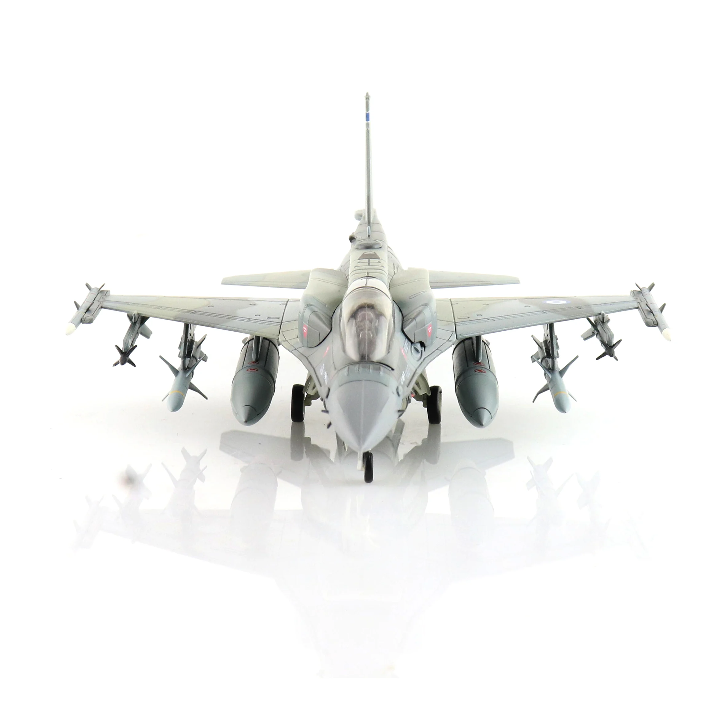 1/72 HA38023 F-16D fighter model Falcon 618 343 Hellenic Air Force (with 2 x AGM-88 misses) Alloy Collection Model