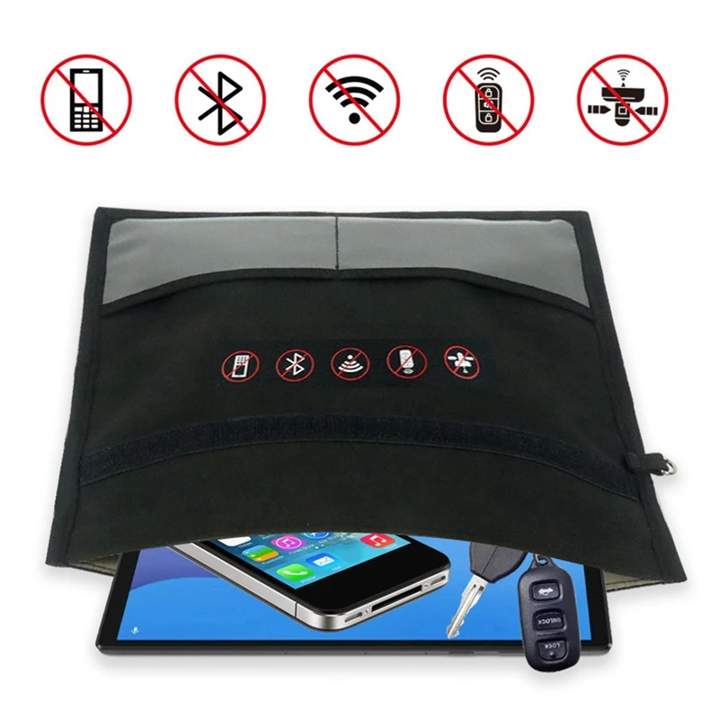 4X Signal Blocker Faraday Bag Signal Blocking Bag RFID Shielding Bag For Wallet Case ID Card/Car Key, Small