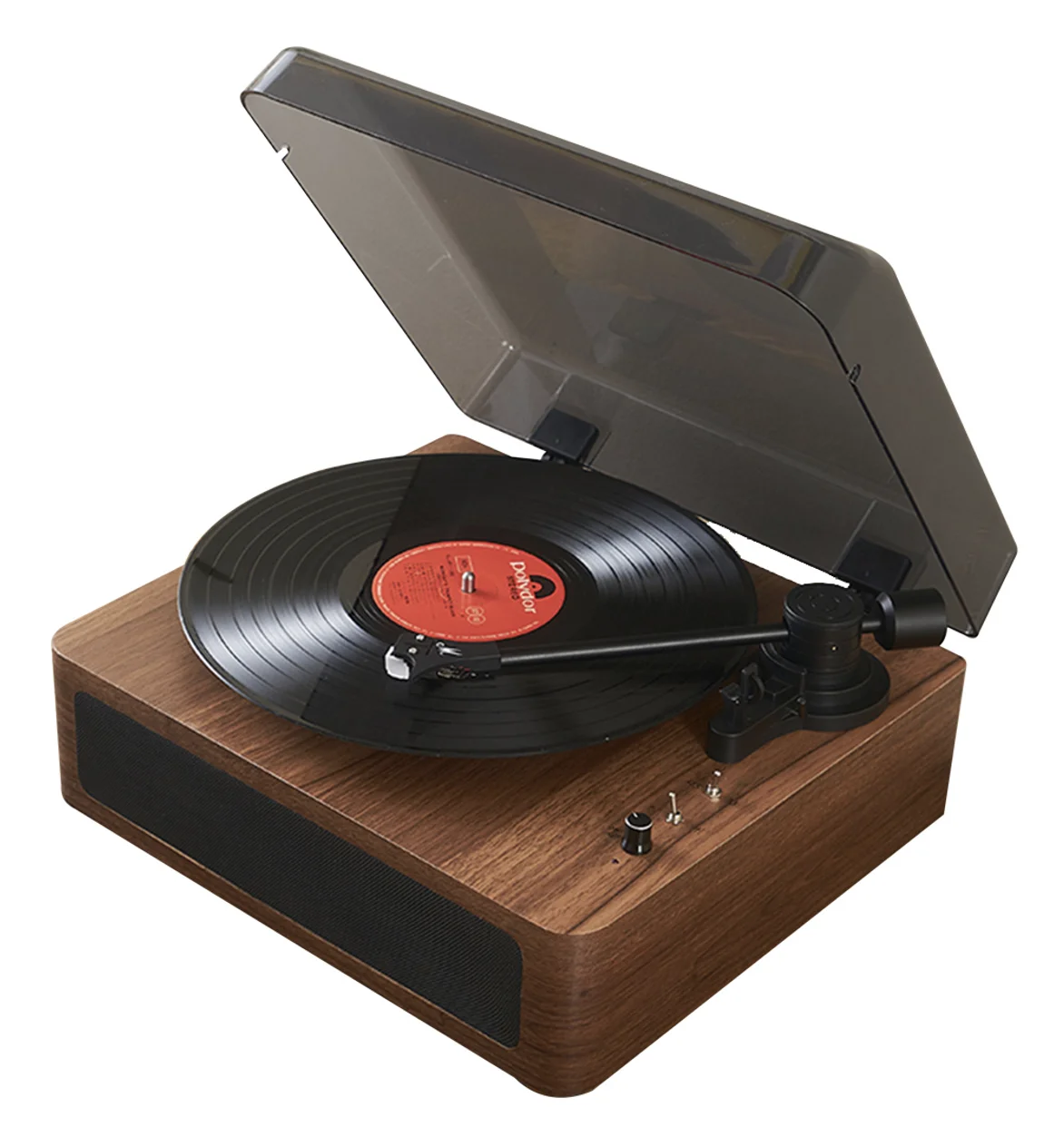 2024 HY-T19 Customizable Wooden BT Receiver 5.0 Vintage Phonograph Antique Turntable Vinyl Record Player With Built in Speaker