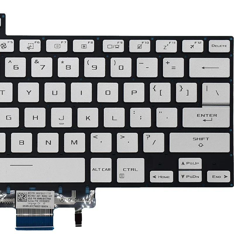 Keyboard AS/Rusia untuk ASUS ROG Zephyrus ROG Huan 16 G16 GA503 GA503Q GA503QR GA503QS Huan 15 G15 GU603 GU603H dengan Lampu Latar