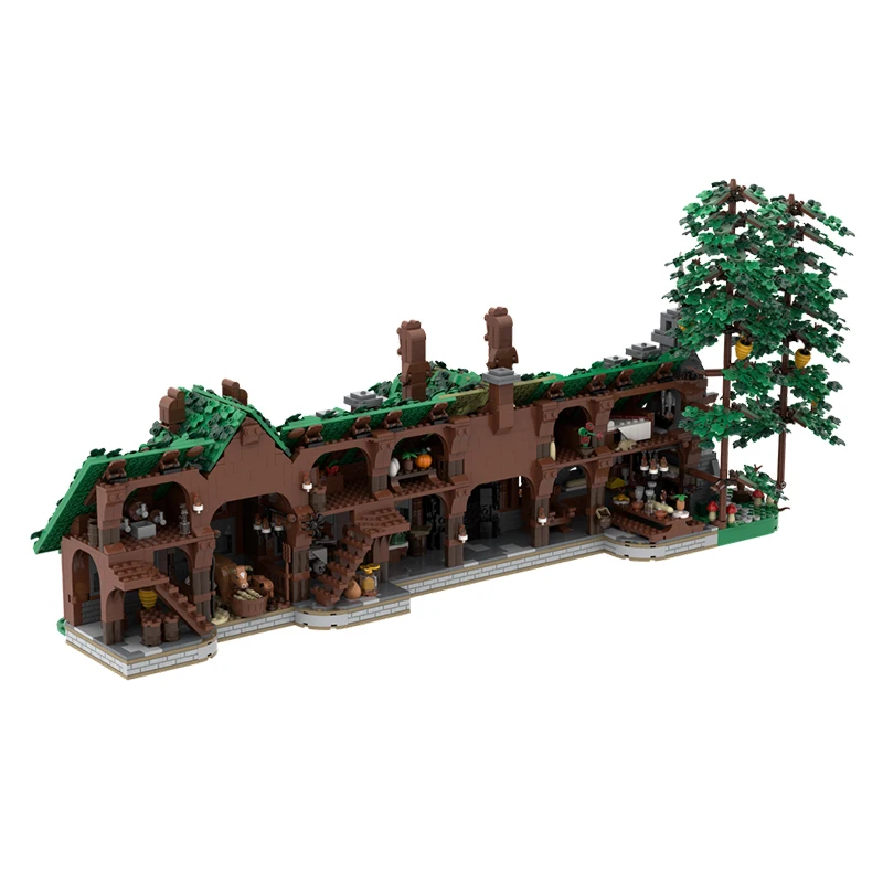 Prachtig nieuw product MOC bouwsteen ring scène model Beorn's home technologie modulaire kinderspeelgoed cadeau DIY-montageset