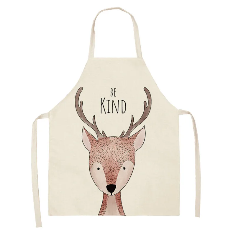 Kitchen Cooking Lion Apron Animal Print Apron Elk Bear Fox Ladies Sleeveless Kids Aprons Kids Aprons Home Cleaning Tools Bibs