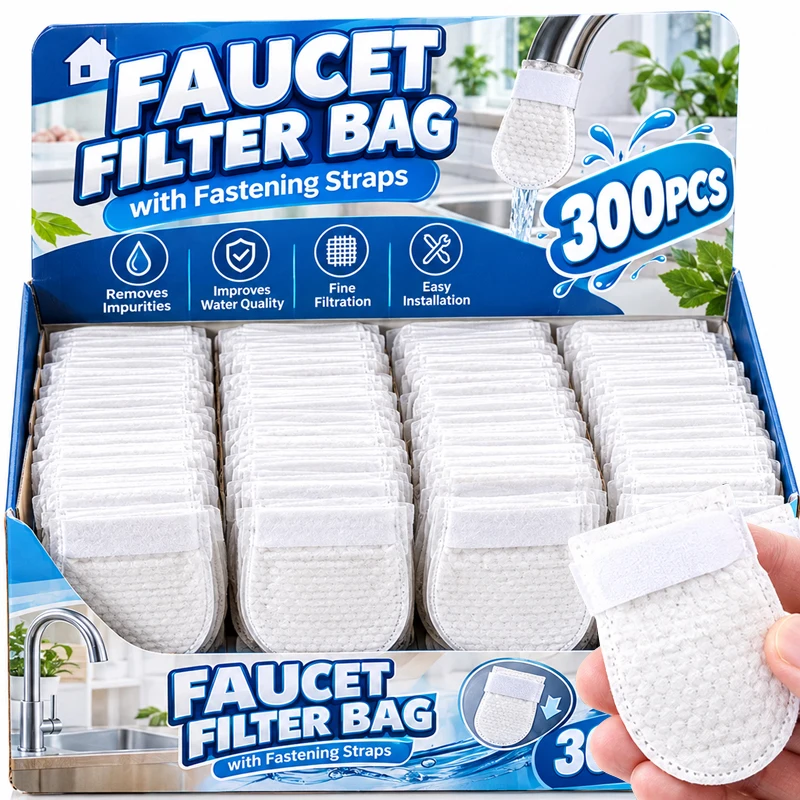 Wholesale Faucet Filter Bag Nylon Mesh Anti Splash Tap Purifier Bag Cover with Straps Kitchen Washable Sediment Filtration Pouch