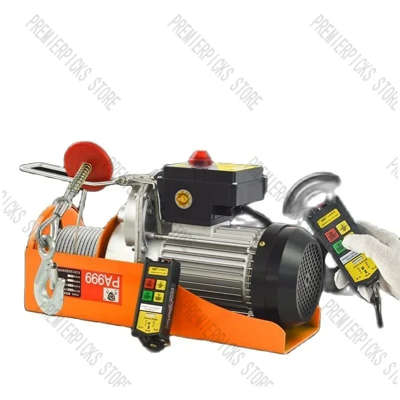 220V PA200-PA600 12-20M Mini Electric Hoist Wireless Remote Control Crane Household Small Lifting  Winch