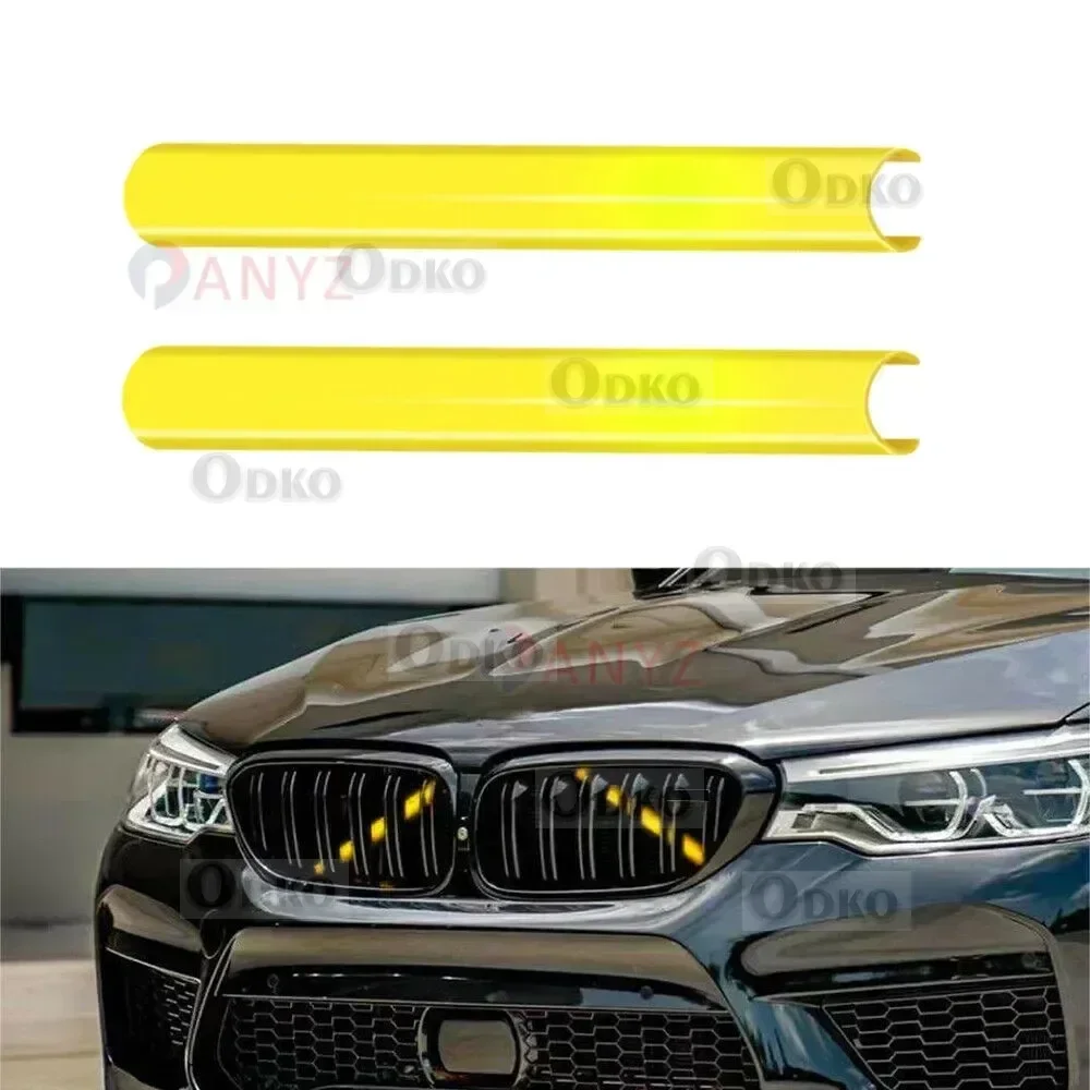 

2pcs Car Front Grille Trim Strips Cover Frame Sticker For BMW E60 E61 F20 F10 F30 X3 F25 G01 G30 G20 F11 1 2 3 5 Series M 36cm