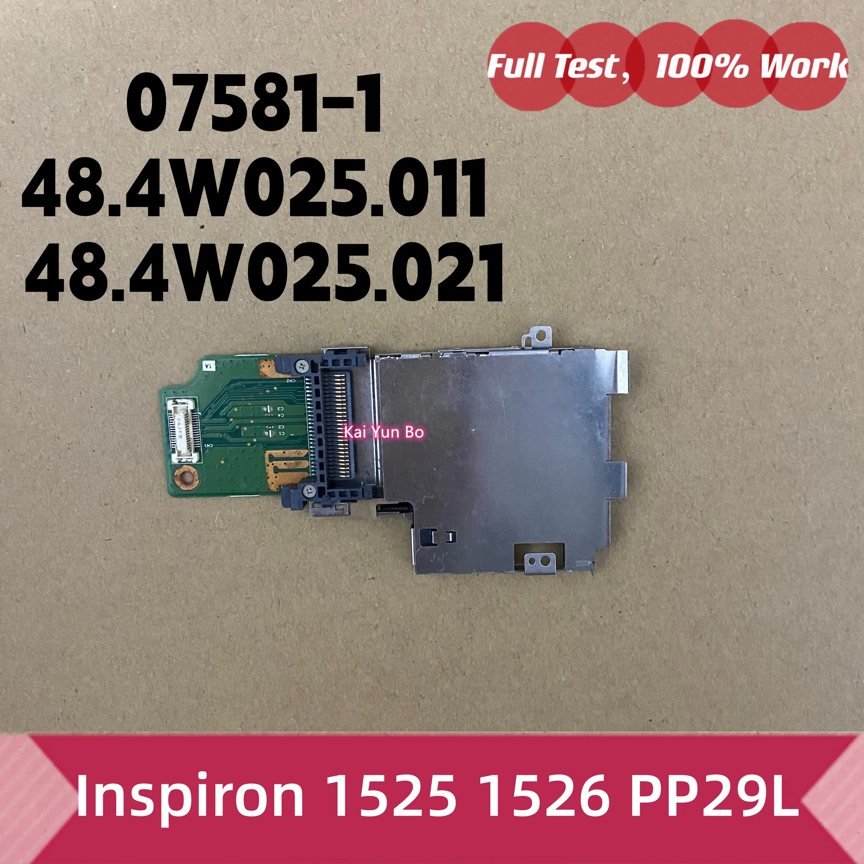 Placa Leitor de Cartão Mini PCMCIA para Laptop Dell Inspiron 1525 1526 PP29L 07581-1 48.4W025.011 48.4W025.021
