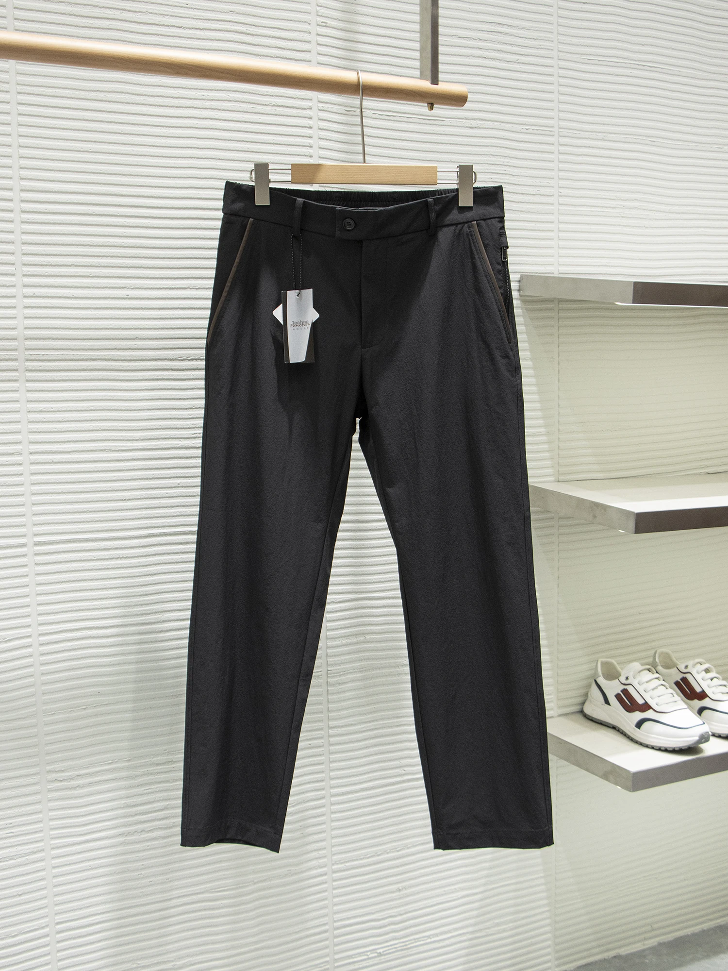 

Super Dry Men's Summer Casual Pants Lightweight Qui Dry Slight Crease Texture Straight Leg Faion Urban Sle Spring Summer