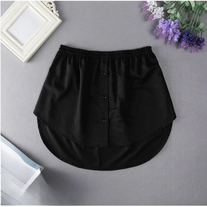 Detachable petticoat women's fake shirt irregular skirt coat hem cotton sexy fake skirt women's mini skirt