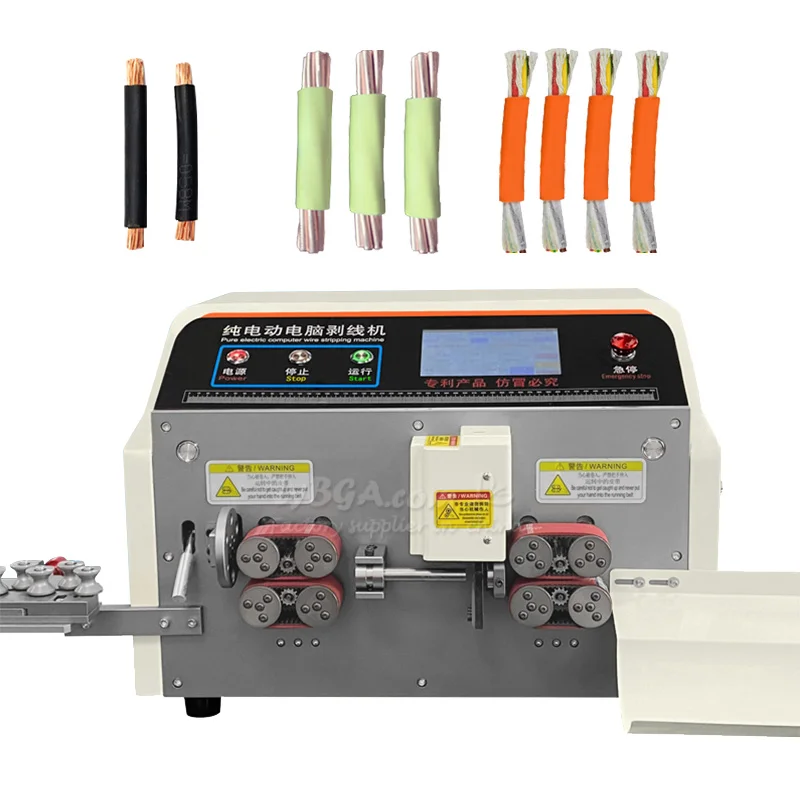 LY-850F Touch Screen Auto High Precision Electric Thick Wire Stripping Machine Customized Peeling Length Front 0-500mm in 50mm²