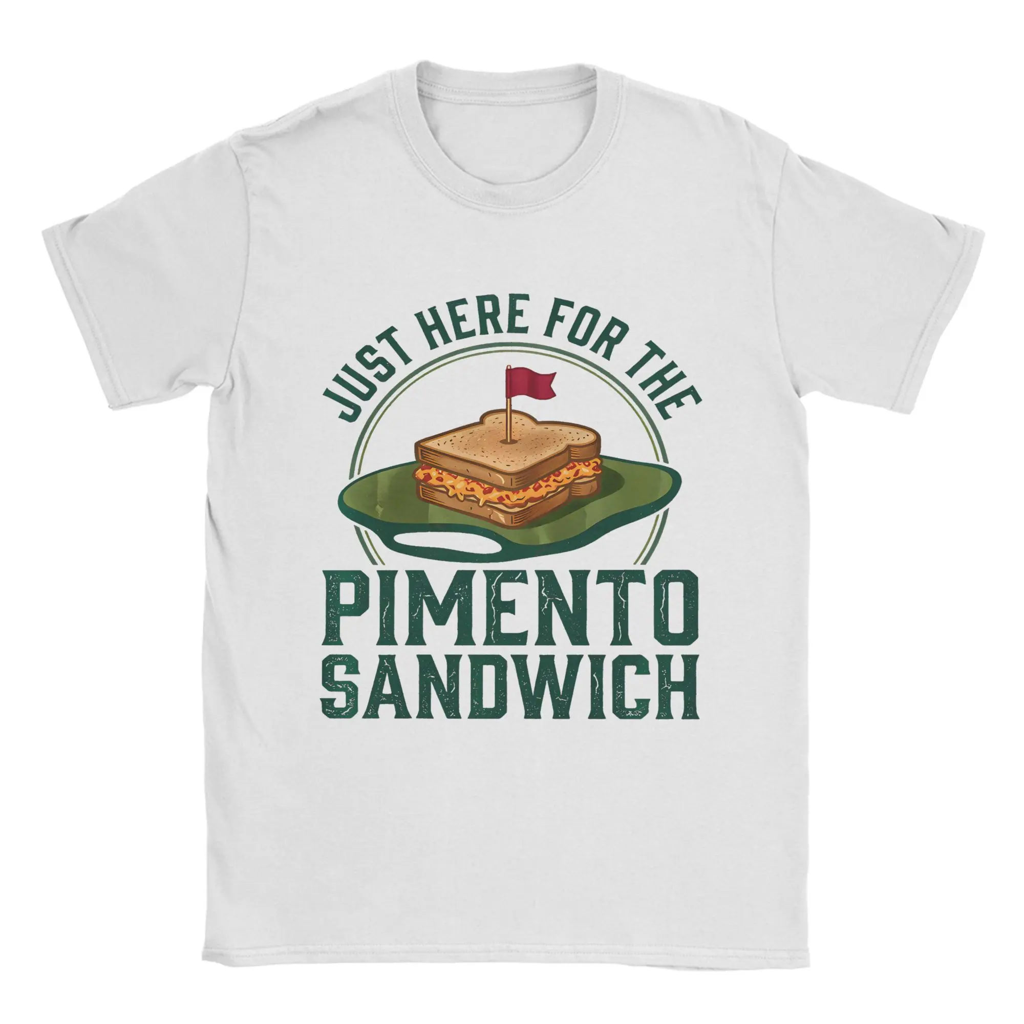 Just Here For The Pimento Cheese Sandwich Golf Humor Season T Shirt Summer T Shirts 100 Cotton Breathable Oversized Top Tees