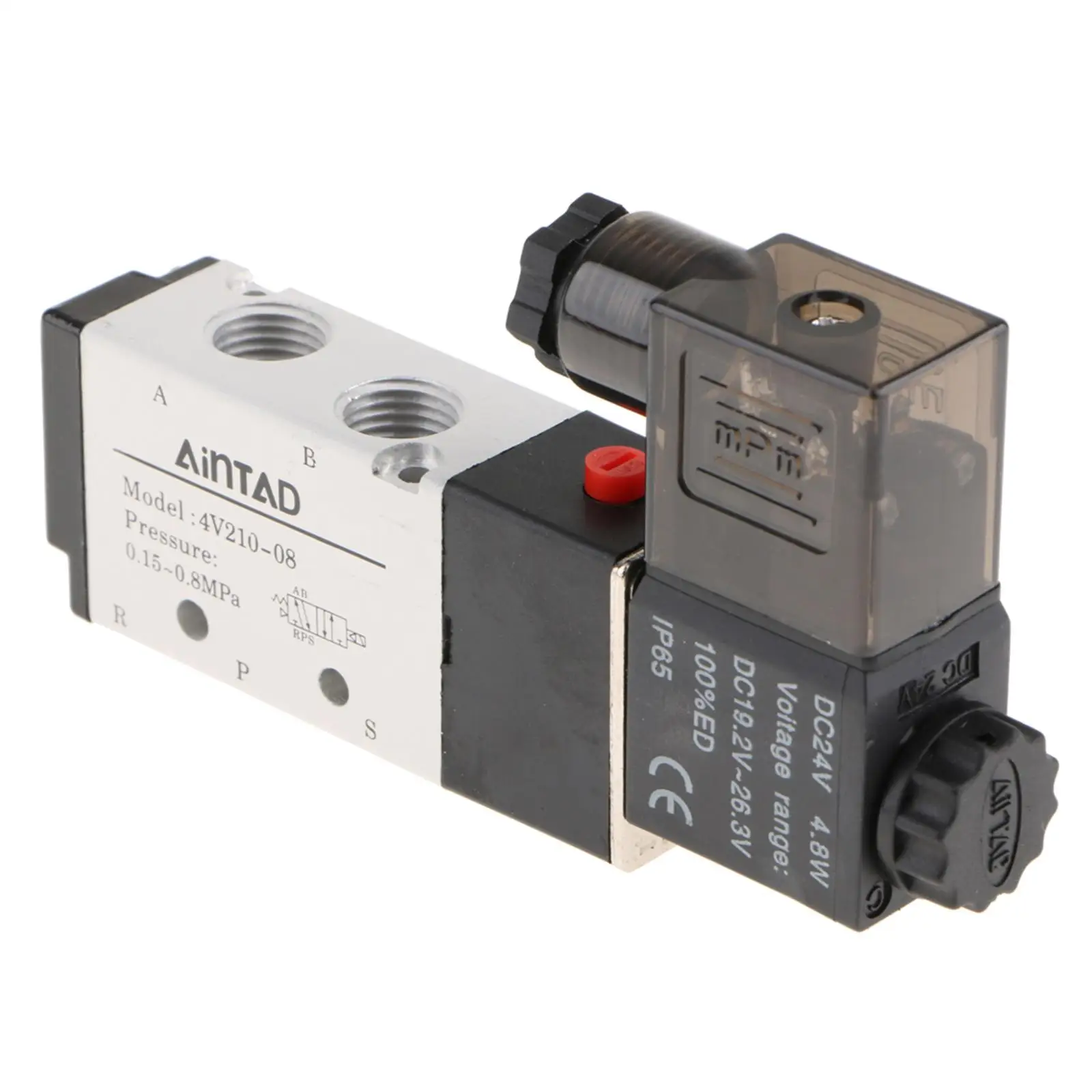 Pneumatic Solenoid Valve 5 2 Way Aluminum Alloy for Air Compressor Control System Automation