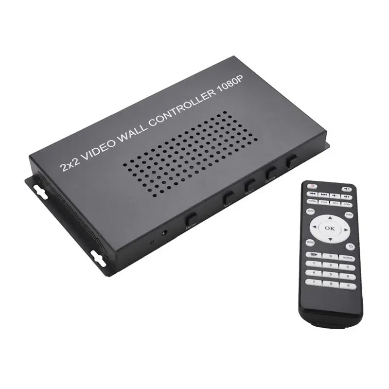 T23C Video Processor -Compatible 2X2 HD Video Screen Splicer With U Disk Playback Multi-Screen Splicing Processor