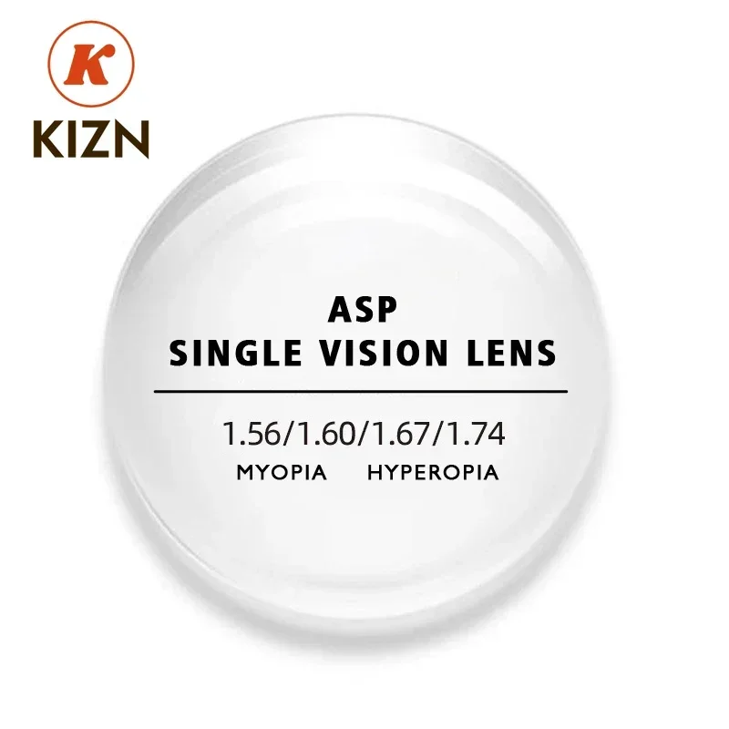 

KIZN Anti-Scratch 1.56 1.61 1.67 1.74 CR-39 HD Resin Aspheric Lens Myopia/Hyperopia/Astigmatism HMC Anti-Reflection Lenses