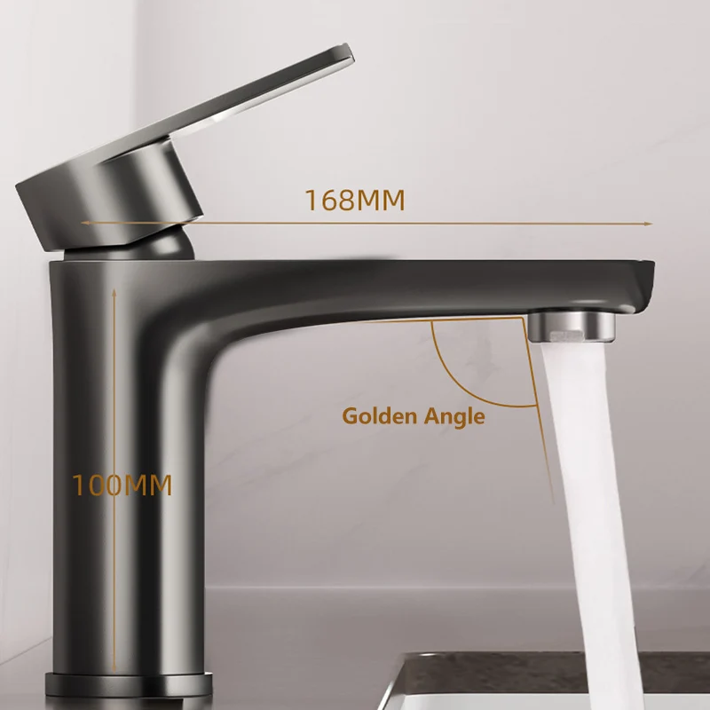 Control Basin Faucet Kitchen Bathroom Wash Basin Universal Stainless Steel Faucet Household Hot and Cold Water Dual