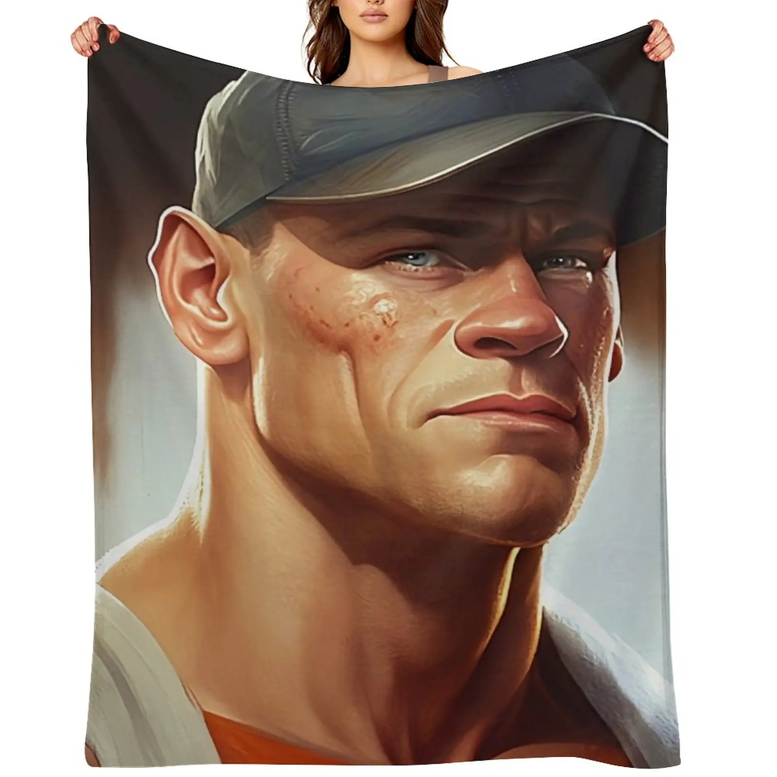 

john cena Throw Blanket Warm Bed covers Large blankets and throws Blankets