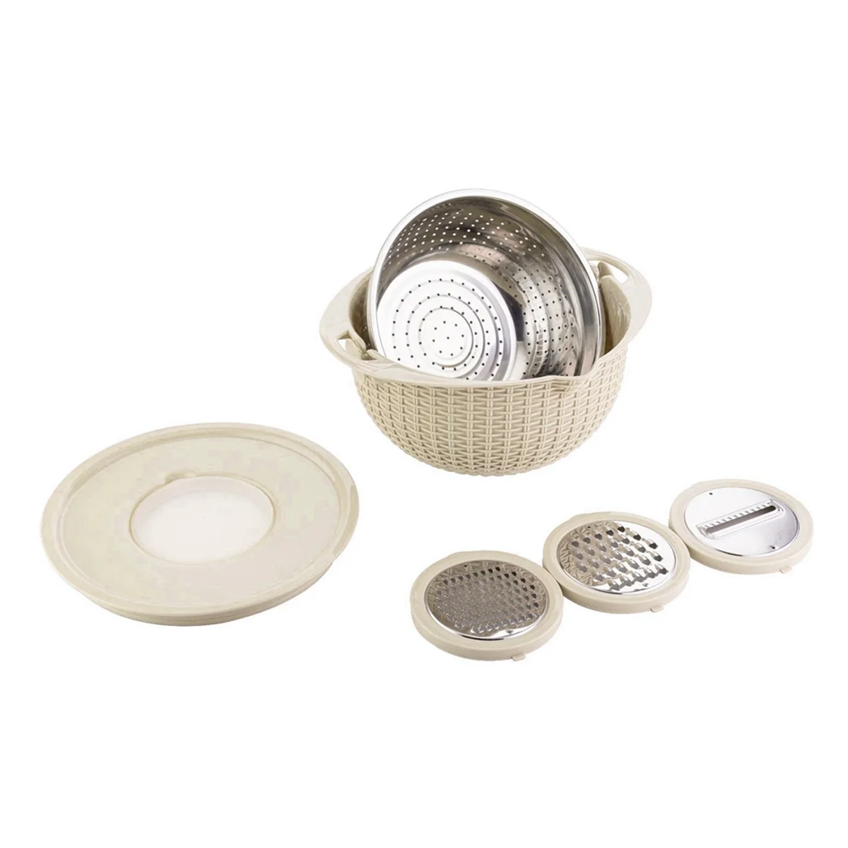 

Colander with Mixing Bowl Set - Strainers for Kitchen, Food Strainers and Colanders, Pasta Strainer, Home Essential B