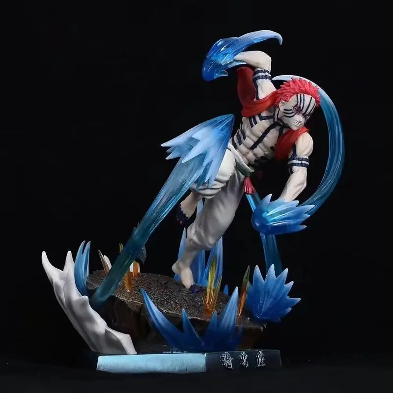 

Горячая 26 см Demon Slayer Kimetsu No Yaiba Akaza Upper Moon Three Battle Pose Аниме Фигурка Статуя Настольное Украшение Игрушки