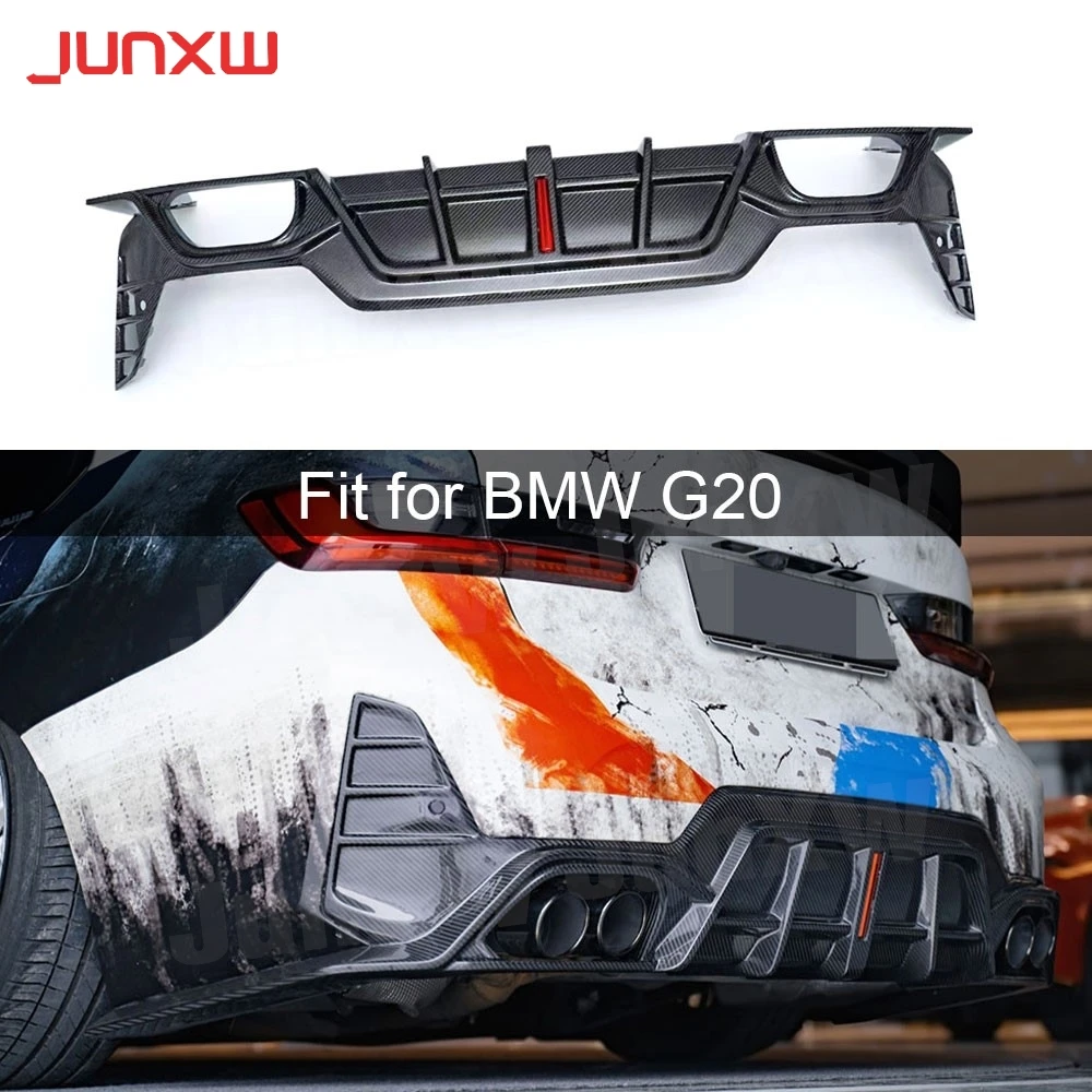 

Dry Carbon Fiber Rear Bumper Spoiler Rear Lip Rear Spoiler For BMW G20 M3 CMST Sport 2023+ C Style Spoiler Guard FRP Body Kits