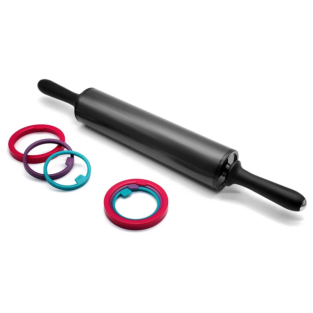 

Eco Friendly Stainless Steel Rolling Pin 3 Removable Rings for Cookies Pasta Pastry Baking Dough Roller