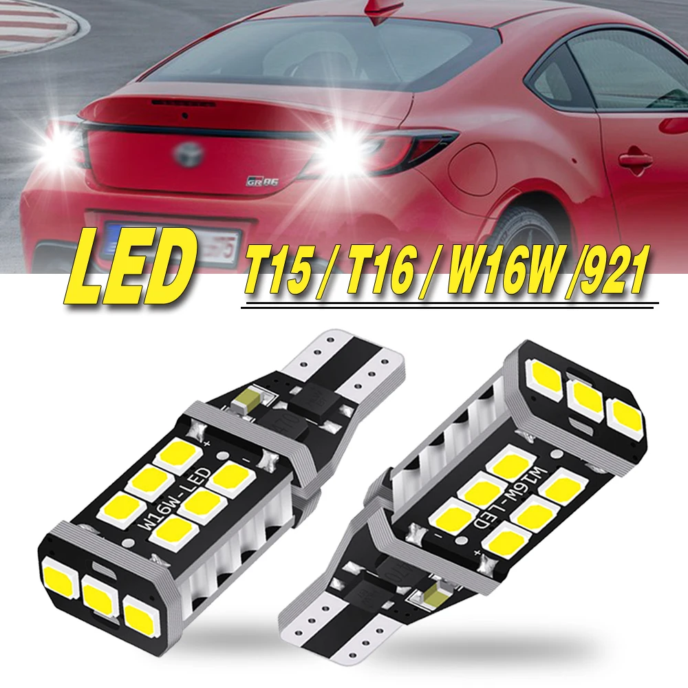 T15 T16 921 W16W Car Backup Reverse Lights Canbus LED Bulb for Toyota Prius Celica Ipsum Verso Wish Prado Harrier Highlander